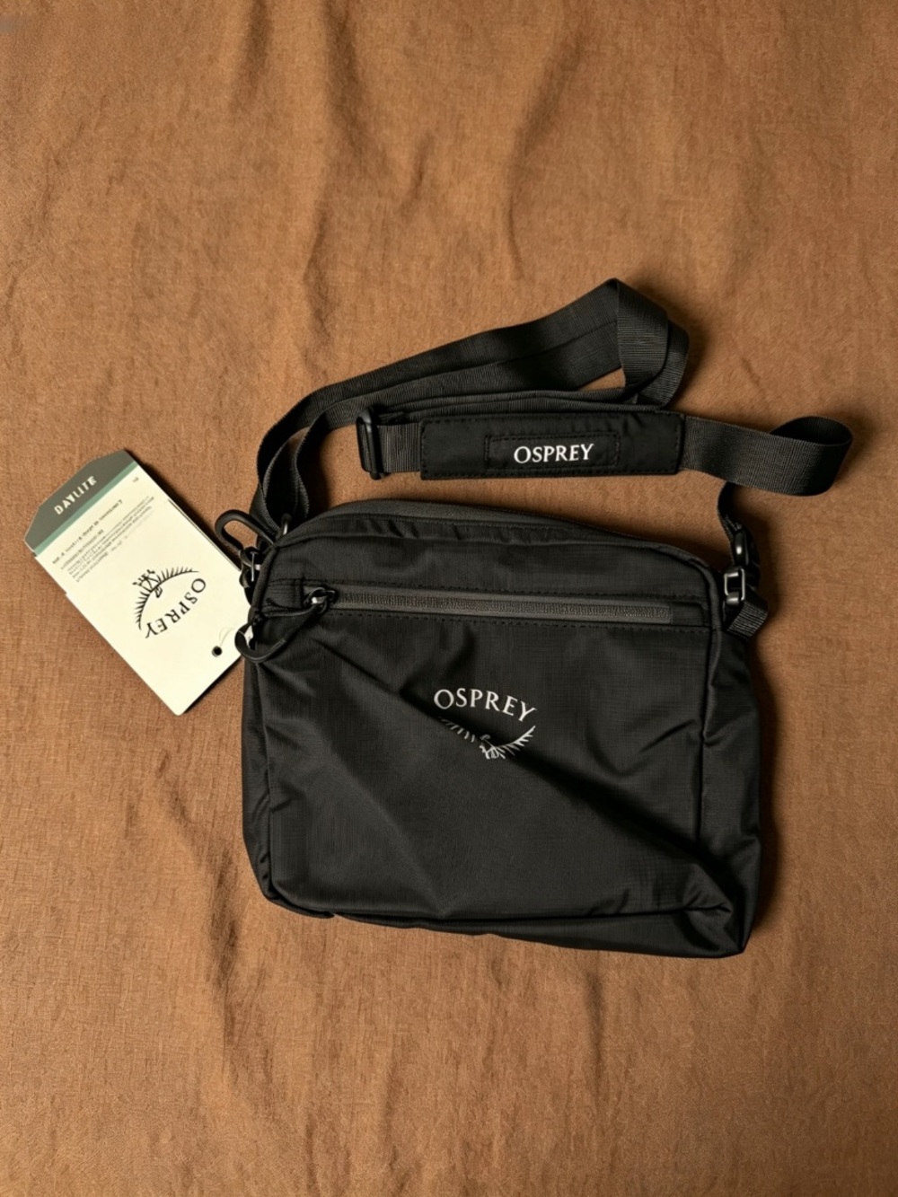 OSPREY Black Crossbody Messenger Bag for Men